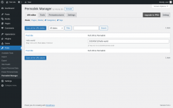 Page screenshot: Tools &rarr; Permalink Manager