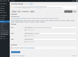 Page screenshot: Tools &rarr; Permalink Manager &rarr; Permastructures