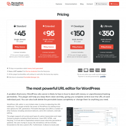 Page screenshot: Tools &rarr; Permalink Manager &rarr; Upgrade to PRO
