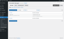 Page screenshot: Tools &rarr; Permalink Manager