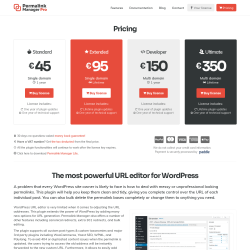 Page screenshot: Tools &rarr; Permalink Manager &rarr; Upgrade to PRO
