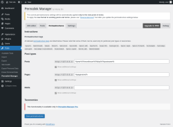 Page screenshot: Tools &rarr; Permalink Manager &rarr; Permastructures