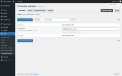 Page screenshot: Tools &rarr; Permalink Manager