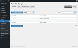 Page screenshot: Tools → Permalink Manager