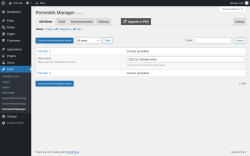 Page screenshot: Tools &rarr; Permalink Manager