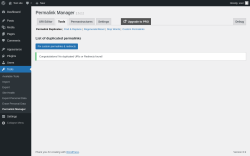 Page screenshot: Tools &rarr; Permalink Manager &rarr; Tools