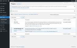 Page screenshot: Plugins &lsaquo; Test site &mdash; WordPress