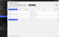 Page screenshot: Tools &rarr; Permalink Manager