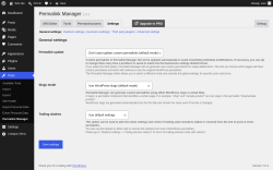 Page screenshot: Tools &rarr; Permalink Manager &rarr; Settings