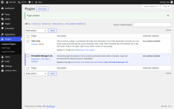 Page screenshot: Plugins &lsaquo; Test site &mdash; WordPress