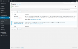 Page screenshot: Plugins ‹ Test site — WordPress