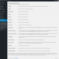 Page screenshot: Permalinks Customizer → Tags for PostTypes