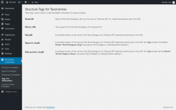 Page screenshot: Permalinks Customizer → Tags for Taxonomies