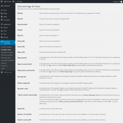 Page screenshot: Permalinks Customizer → PostTypes Tags