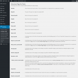 Page screenshot: Permalinks Customizer → PostTypes Tags