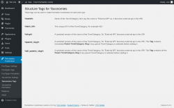 Page screenshot: Permalinks Customizer → Taxonomies Tags