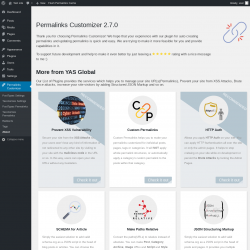 Page screenshot: Permalinks Customizer → About