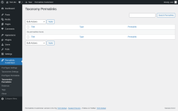 Page screenshot: Permalinks Customizer → Taxonomies Permalinks