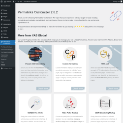 Page screenshot: Permalinks Customizer → About