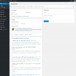Page screenshot: Dashboard &lsaquo; Test site &mdash; WordPress