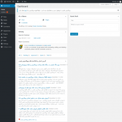 Page screenshot: Dashboard &lsaquo; Test site &mdash; WordPress