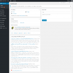 Page screenshot: Dashboard &lsaquo; Test site &mdash; WordPress