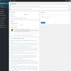 Page screenshot: Dashboard &lsaquo; Test site &mdash; WordPress