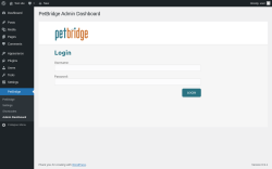 Page screenshot: PetBridge &rarr; Admin Dashboard