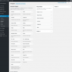 Page screenshot: Widgets ‹ Test site — WordPress