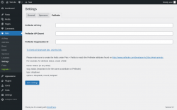 Page screenshot: Pets → Settings → Petfinder