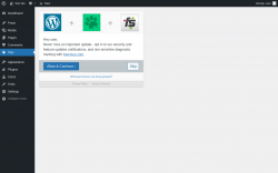 Page screenshot: ‹ Test site — WordPress