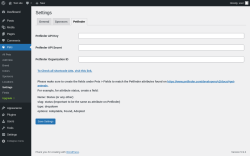 Page screenshot: Pets → Settings → Petfinder