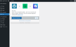 Page screenshot: ‹ Test site — WordPress