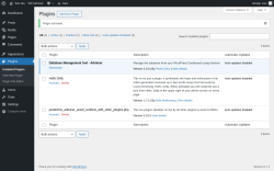 Page screenshot: Plugins ‹ Test site — WordPress