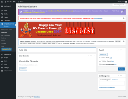 Page screenshot: Simple Business Directory &rarr; New List