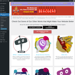 Page screenshot: Simple Business Directory &rarr; Support