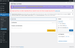 Page screenshot: Simple Business Directory &rarr; New List