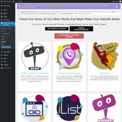 Page screenshot: Simple Business Directory &rarr; Support