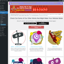 Page screenshot: Simple Business Directory &rarr; Support