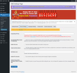 Page screenshot: Simple Business Directory &rarr; Settings &rarr; General Settings
