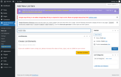 Page screenshot: Simple Business Directory &rarr; New List
