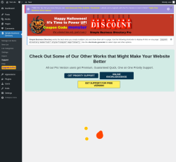 Page screenshot: Simple Business Directory &rarr; Support