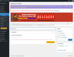 Page screenshot: Simple Business Directory &rarr; New List