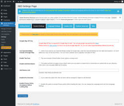 Page screenshot: Simple Business Directory &rarr; Settings &rarr; General Settings