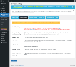 Page screenshot: Simple Business Directory &rarr; Settings &rarr; General Settings