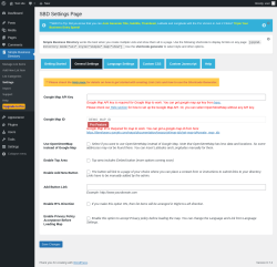 Page screenshot: Simple Business Directory &rarr; Settings &rarr; General Settings
