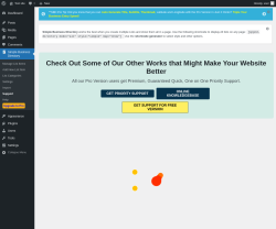 Page screenshot: Simple Business Directory &rarr; Support