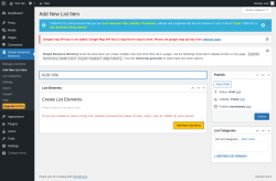 Page screenshot: Simple Business Directory &rarr; Add New List Item