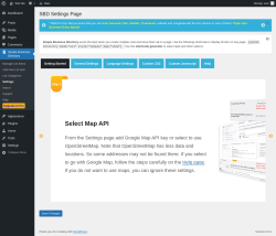 Page screenshot: Simple Business Directory &rarr; Settings