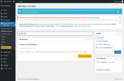 Page screenshot: Simple Business Directory &rarr; Add New List Item